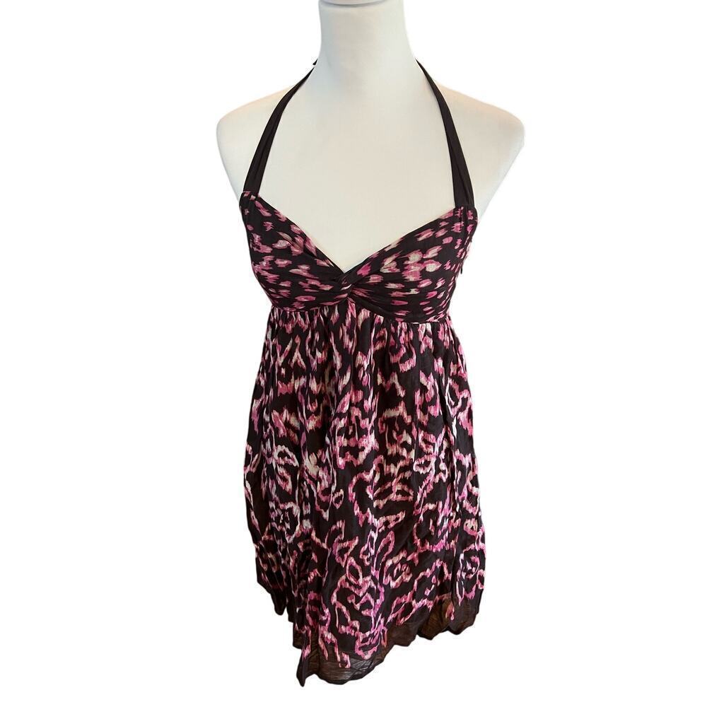 ANN TAYLOR LOFT empire waist halter dress 100% cotton lined size 2 - Picture 3 of 9
